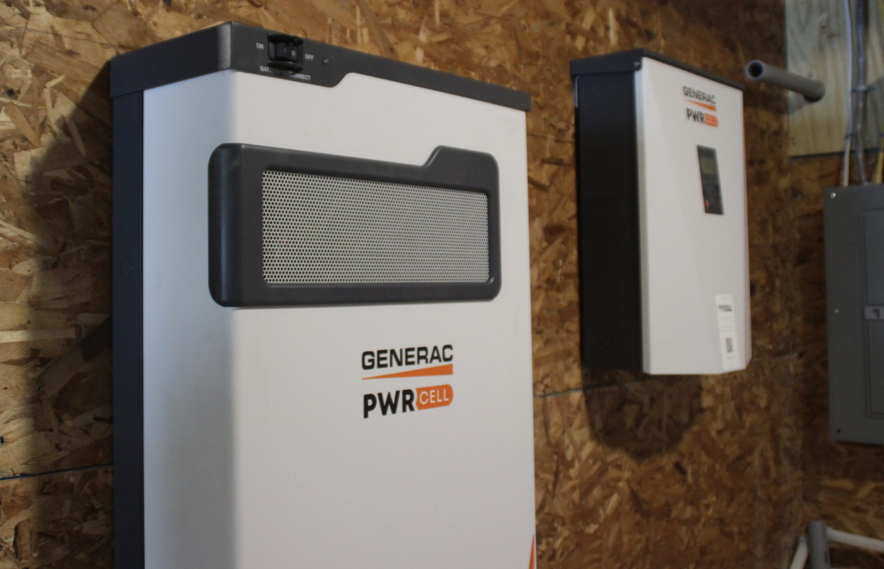 Generac PwrCell attached to the interior walls of a home in Vermont after a solar panel installation by Building Energy